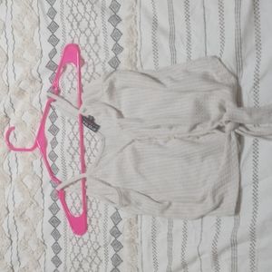 White tank top crop top